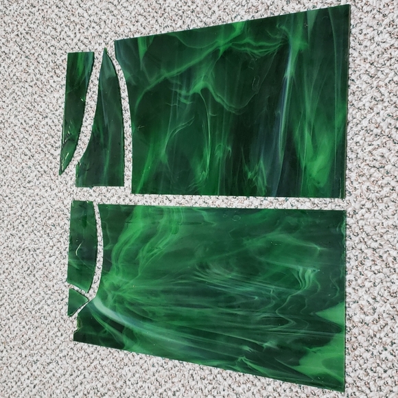 Zan*Art Art Dark Green Stained Glass Panels Poshmark